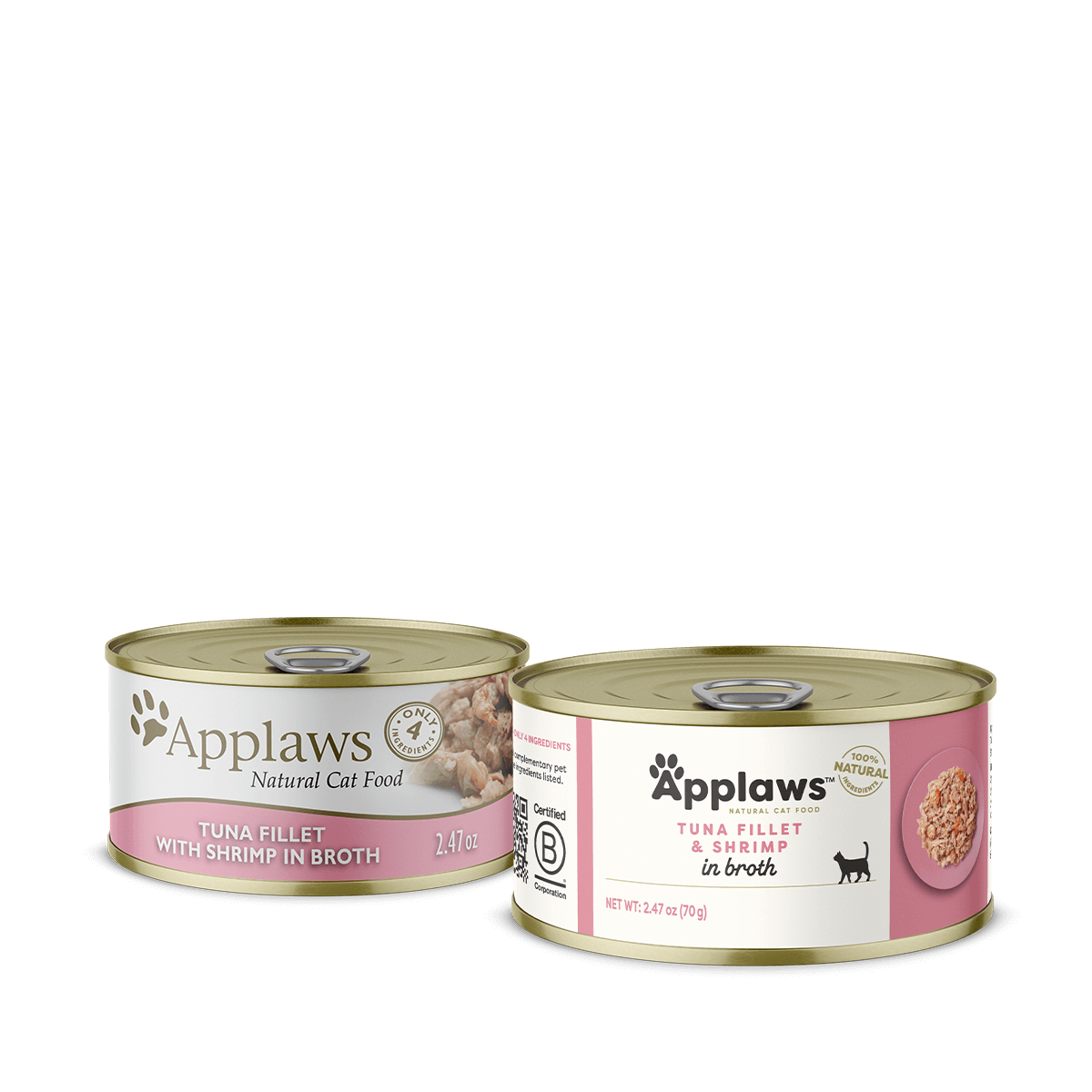 Applaws Adult Tuna Fillet and Shrimp in Broth Wet Cat Food (2.47oz) - Majestic Pet Kingdom