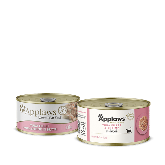 Applaws Adult Tuna Fillet and Shrimp in Broth Wet Cat Food (2.47oz) - Majestic Pet Kingdom