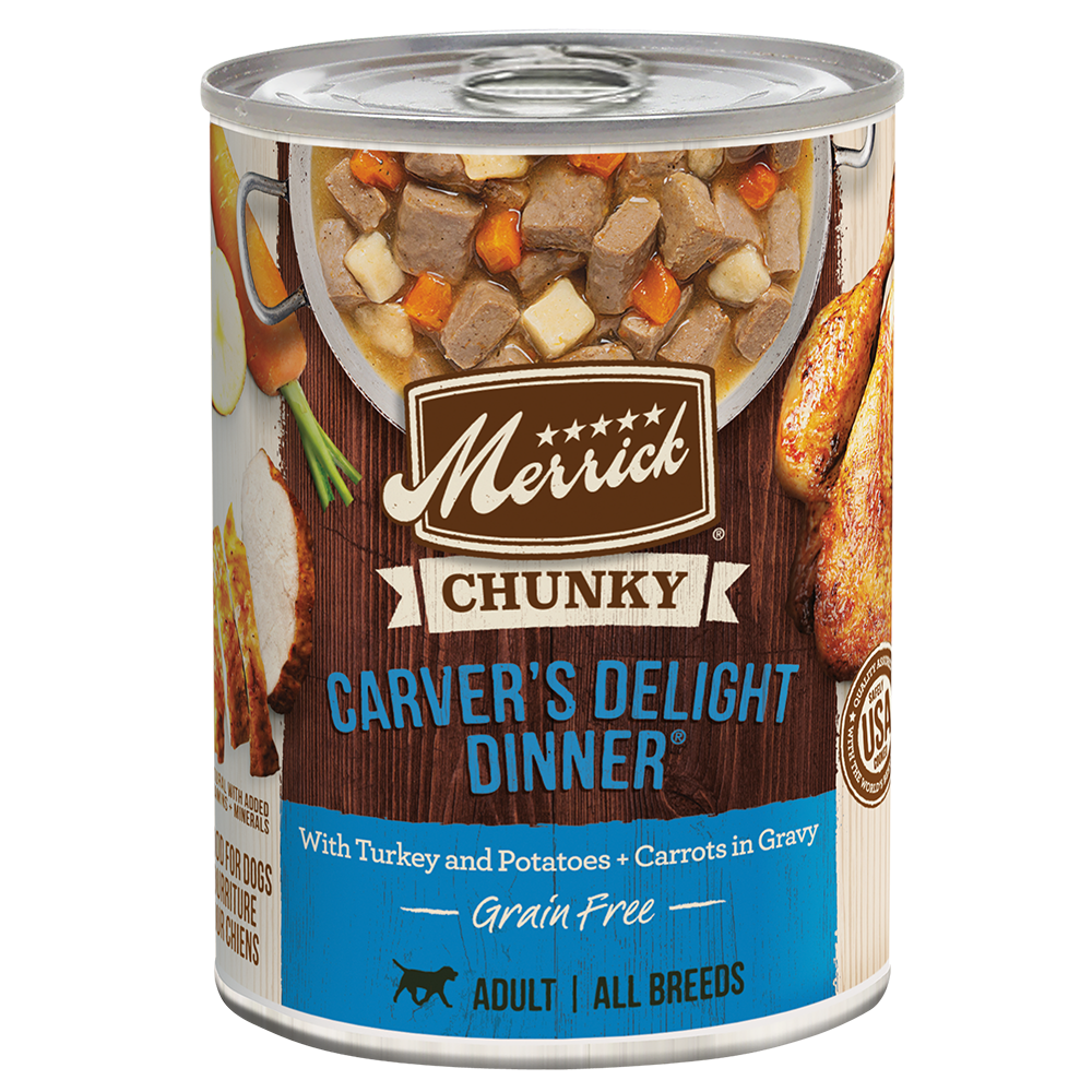 Merrick Chunky Grain Free Adult Carvers Delight Dinner Wet Dog Food (12.7oz) - Majestic Pet Kingdom