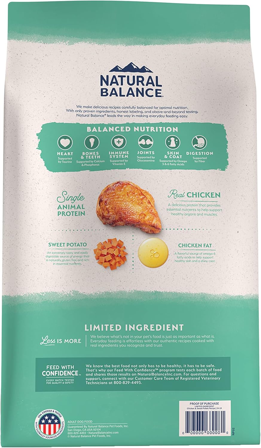 Dog Food Natural Balance Limited Ingredient Chicken Sweet 4lb - Detail Angle 2 | Majestic Pet Kingdom