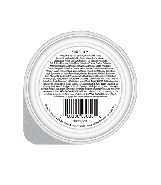 Merrick Lil' Plates Grain Free Petite Pot Pie Wet Dog Food (3.5oz) - Majestic Pet Kingdom