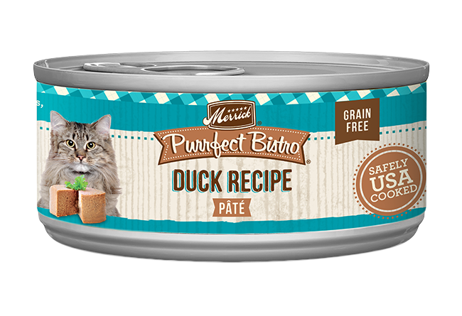 Merrick Purrfect Bistro Grain Free Adult Duck Pate Cat Food (3oz) - Majestic Pet Kingdom