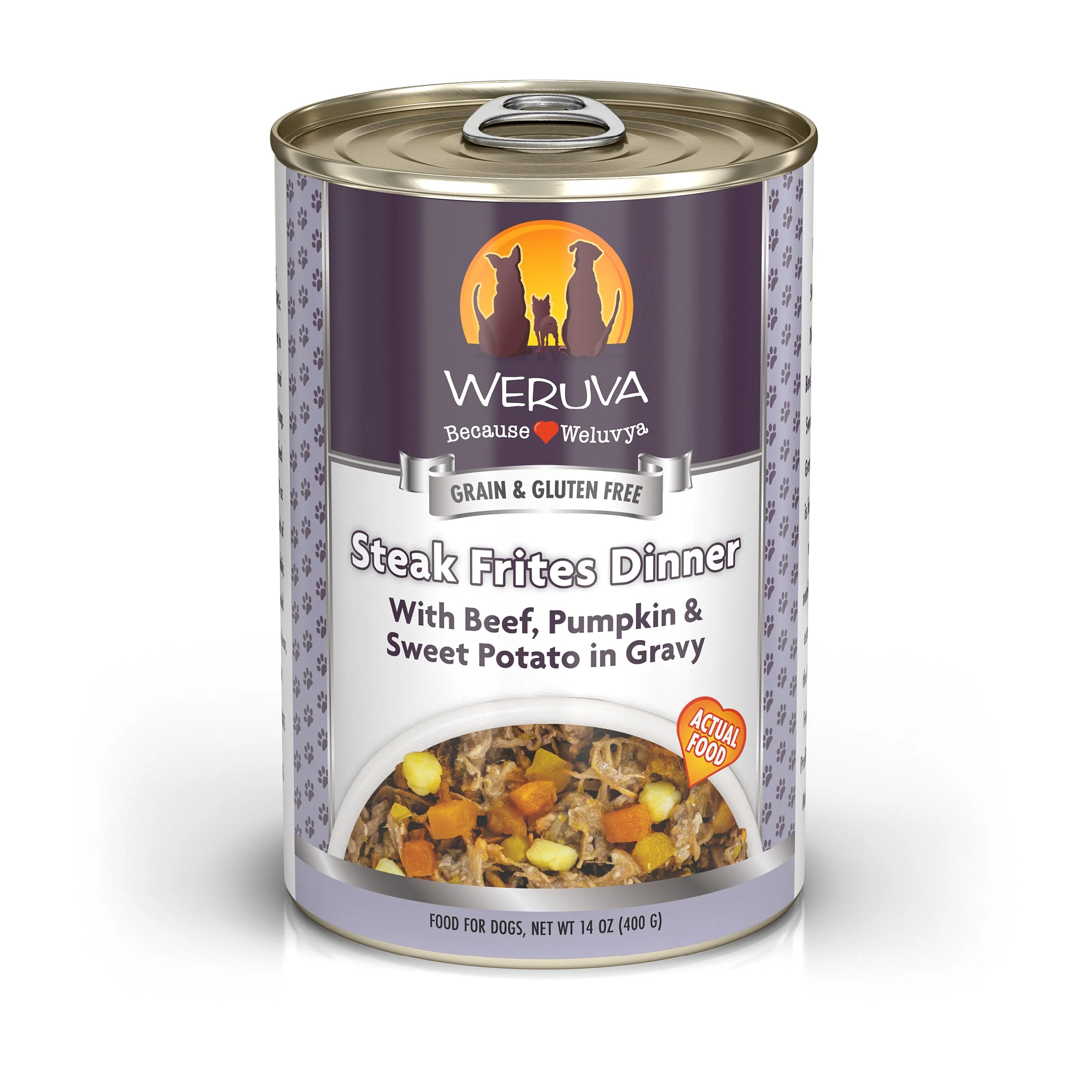 Weruva Steak Frites Dinner Wet Dog Food (14oz) - Majestic Pet Kingdom