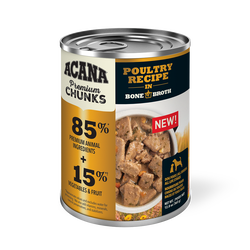 Acana Adult Grain Free Premium Chunks Poultry Wet Dog Food (12.8oz) - Majestic Pet Kingdom