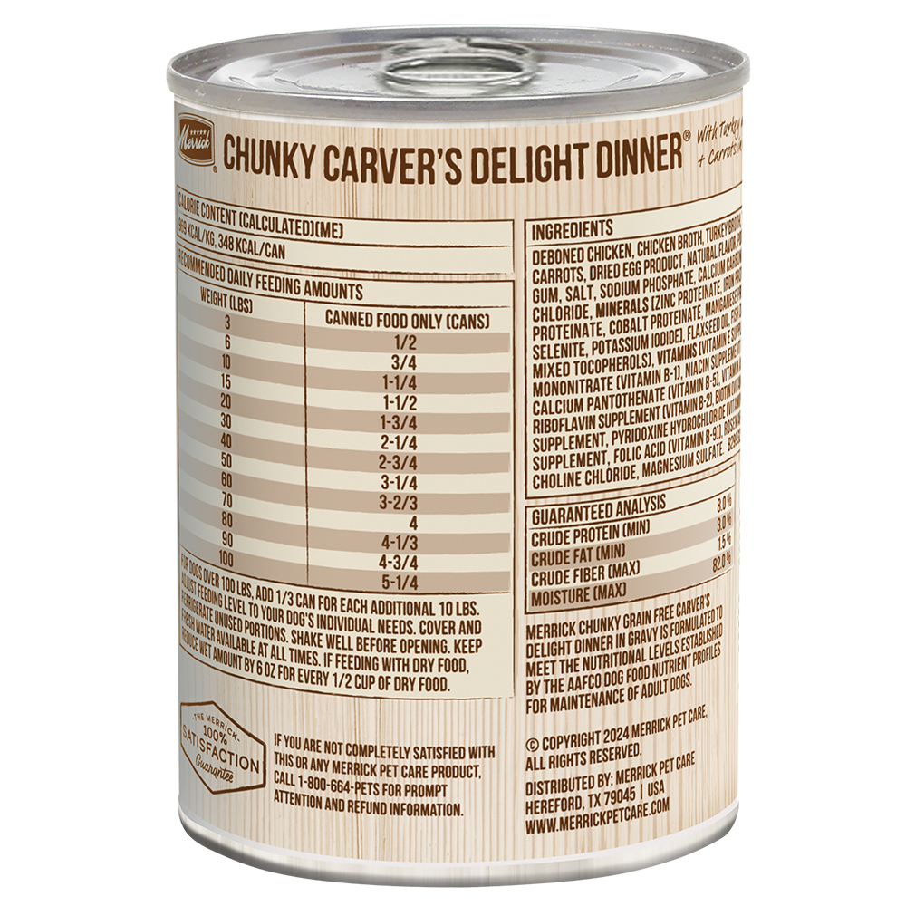 Merrick Chunky Grain Free Adult Carvers Delight Dinner Wet Dog Food (12.7oz) - Majestic Pet Kingdom