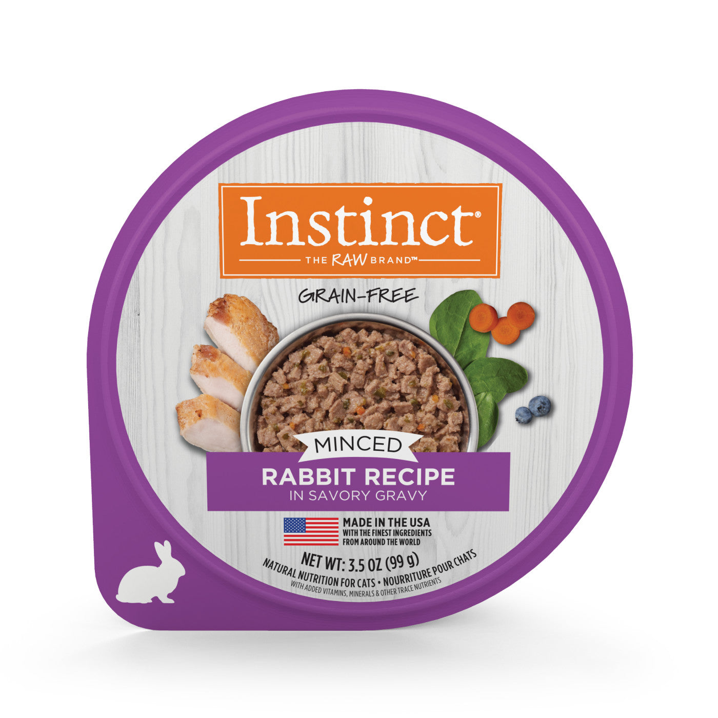 Instinct Minced Rabbit Cat Food Cup (3.5oz) - Majestic Pet Kingdom