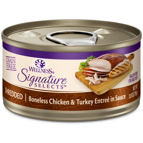 Wellness Core Adult Signature Select Shredded Chicken and Turkey Entree Wet Cat Food - Majestic Pet Kingdom