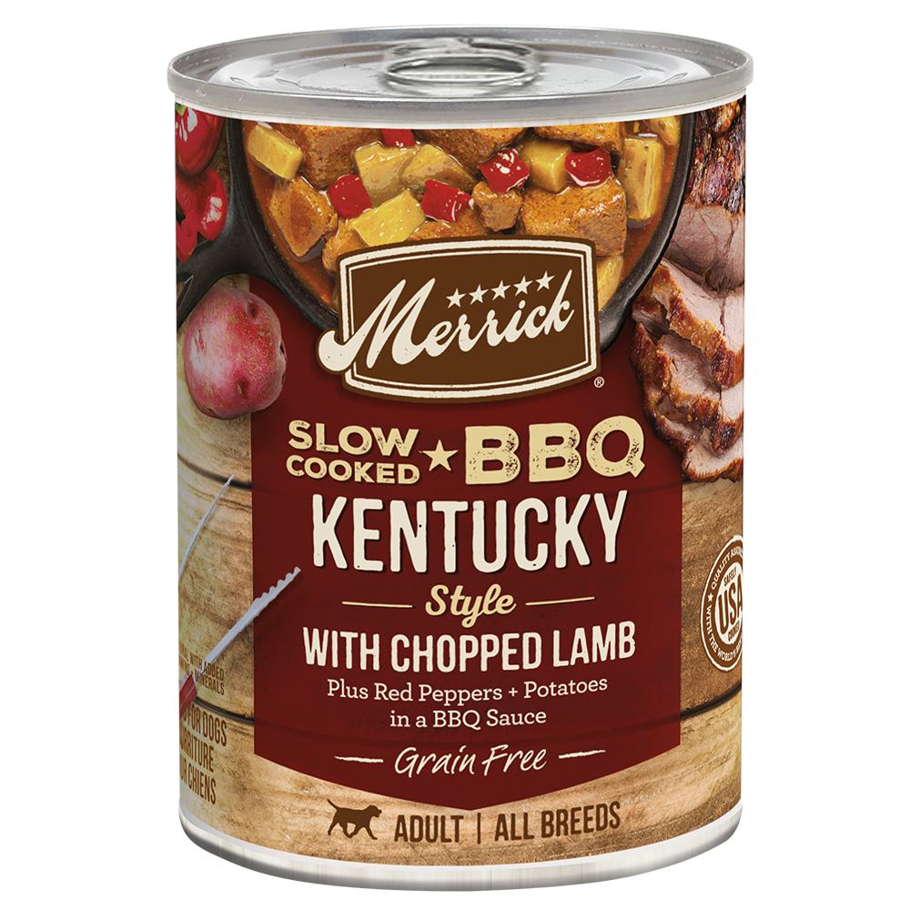 Merrick Slow Cooked Grain Free Adult BBQ Kentucky Lamb Wet Dog Food (12.7oz) - Majestic Pet Kingdom