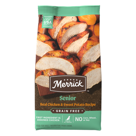 Merrick Grain Free Senior Chicken and Sweet Potato Dog Dry Food (4lb)