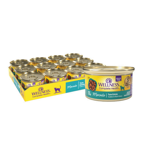 Wellness Complete Health Adult Morsels Tuna Dinner Wet Cat Food (5.5oz) - Majestic Pet Kingdom
