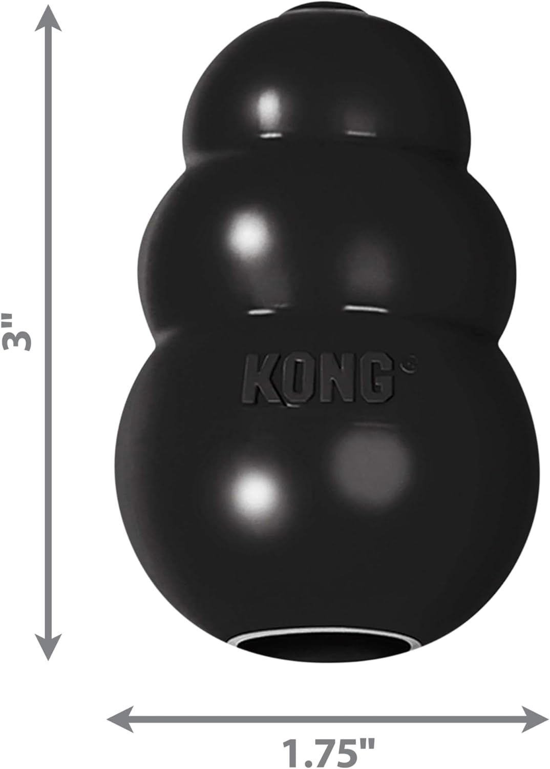 Dog Chew Toy KONG Extreme Black Ultra-Durable Stuffable