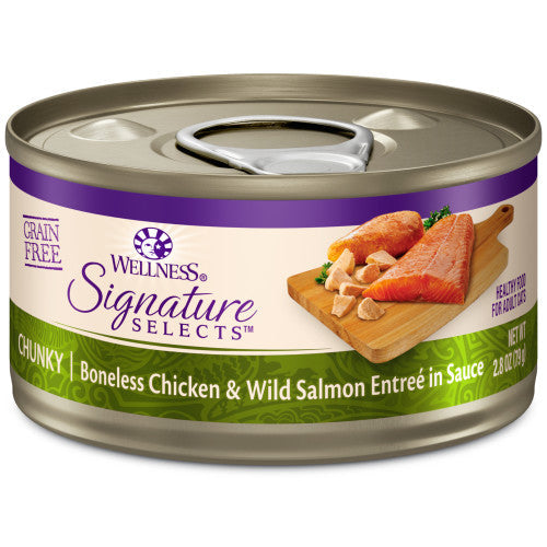 Wellness Core Adult Signature Select Chunky Chicken and Salmon Entree Wet Cat Food - Majestic Pet Kingdom