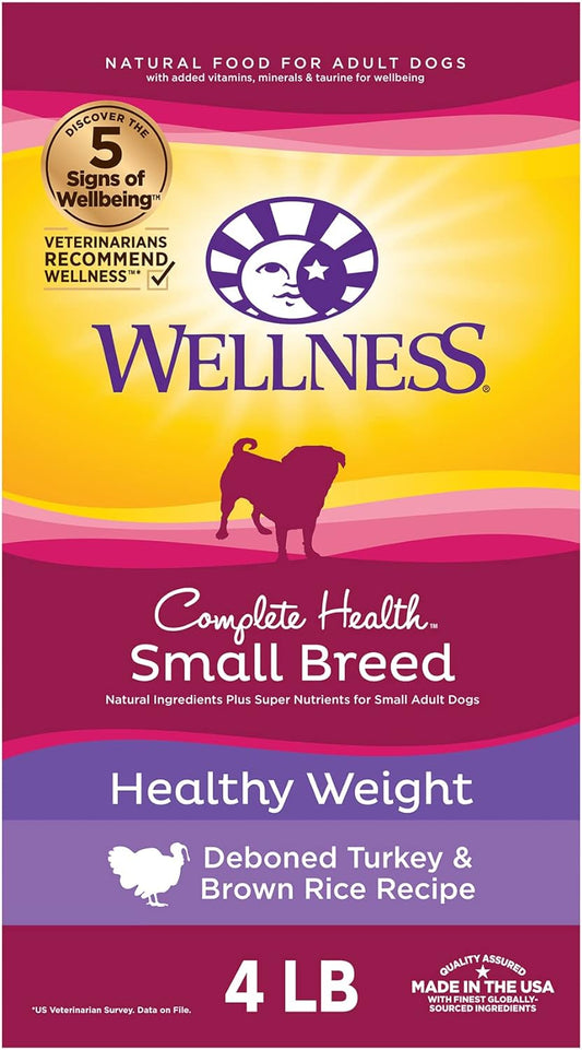Dog Food Wellness Small Breed Healthy Weight Turkey Rice - Main Feature View | Majestic Pet Kingdom