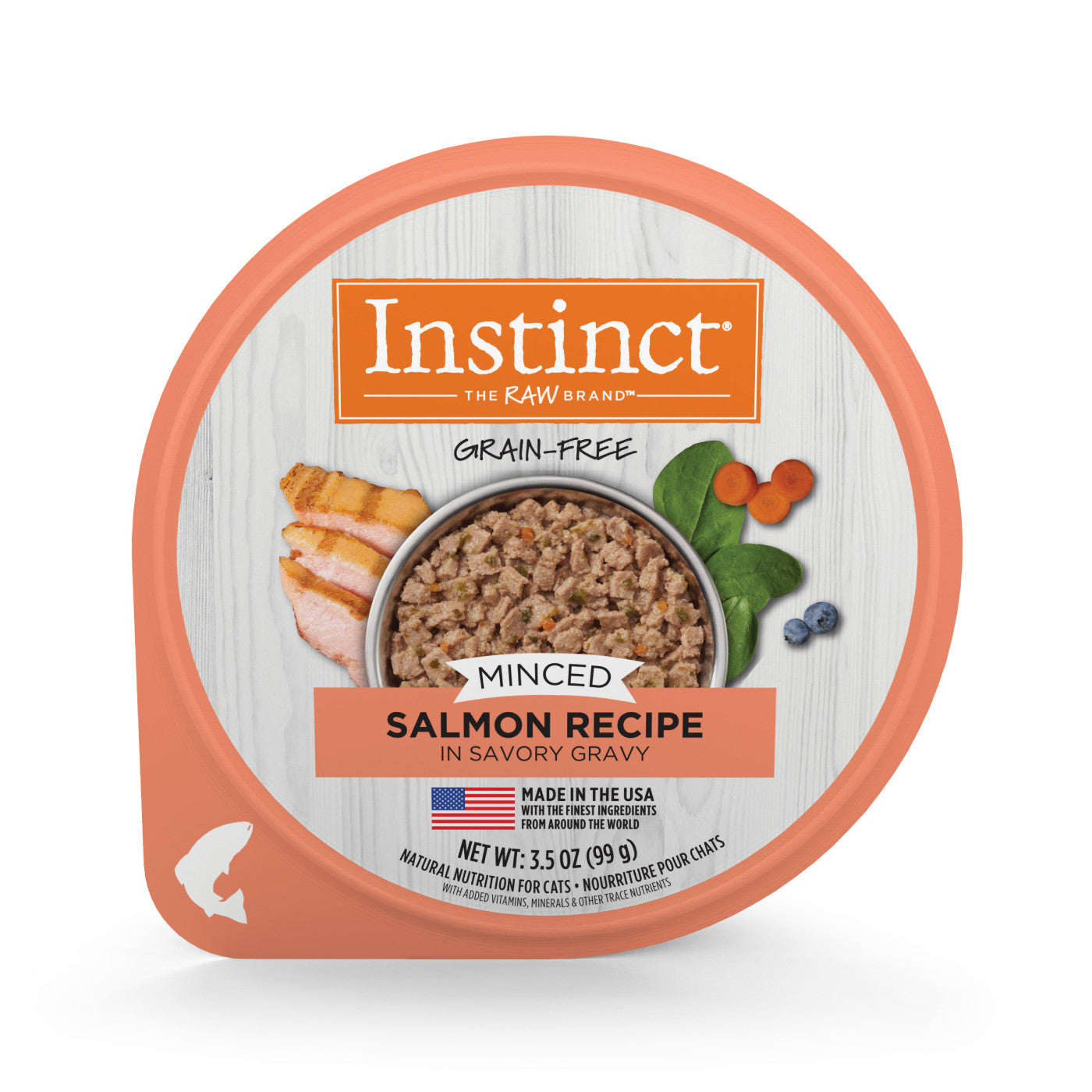 Instinct Minced Salmon Cat Food Cup (3.5oz) - Majestic Pet Kingdom
