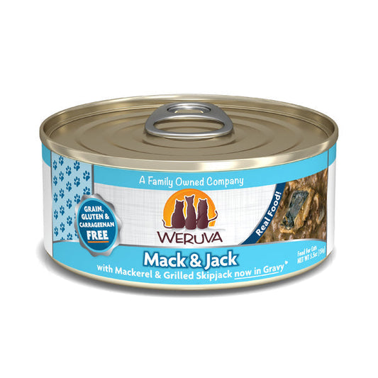 Weruva Adult Mack and Jack Mackerel and Skipjack in Gravy Cat Food (5.5oz) - Majestic Pet Kingdom