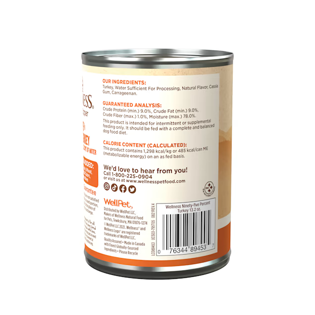 Wellness Adult 95% Turkey Wet Dog Food (13.2oz) - Majestic Pet Kingdom