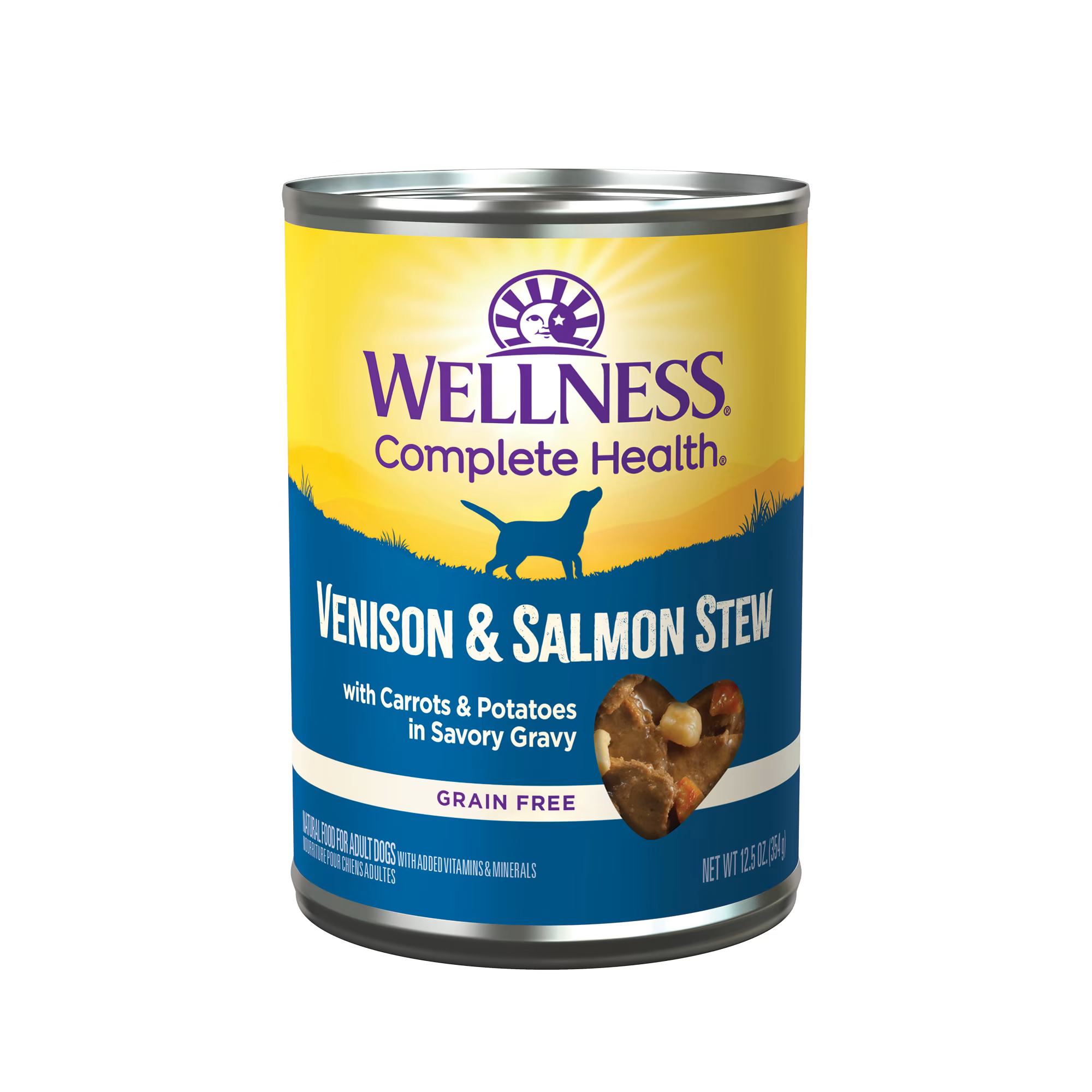 Wellness Adult Venison and Salmon Stew Wet Dog Food (12.5oz) - Majestic Pet Kingdom