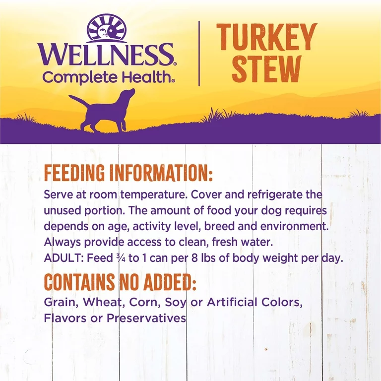 Wellness Adult Turkey Stew Wet Dog Food (12.5oz) - Majestic Pet Kingdom