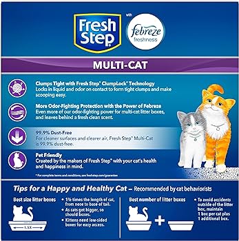 Cat Litter Fresh Step Multi-Cat Clumping Scented Clay Formula - Main Feature View | Majestic Pet Kingdom