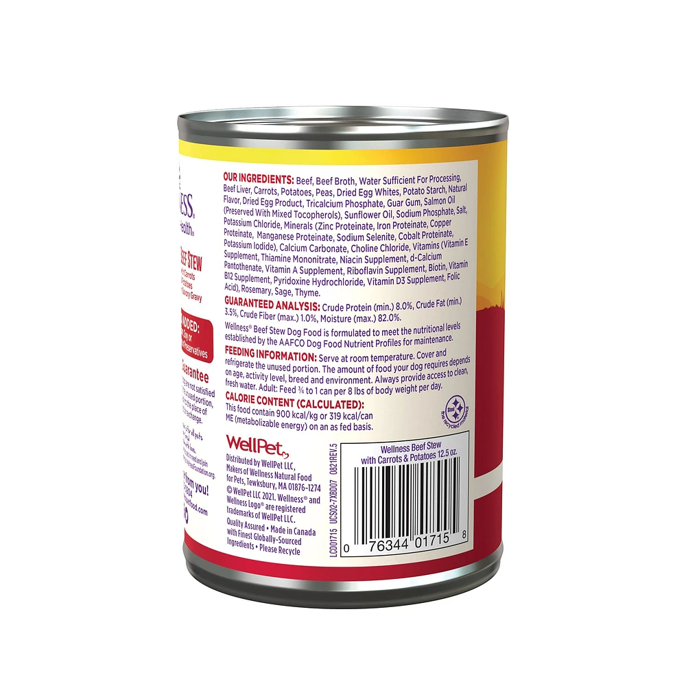 Wellness Adult Beef Stew Wet Dog Food (12.5oz) - Majestic Pet Kingdom