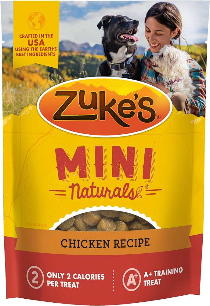 Dog Treats Zukes Mini Naturals Chicken Training Chews 6oz Bag - Main Feature View | Majestic Pet Kingdom