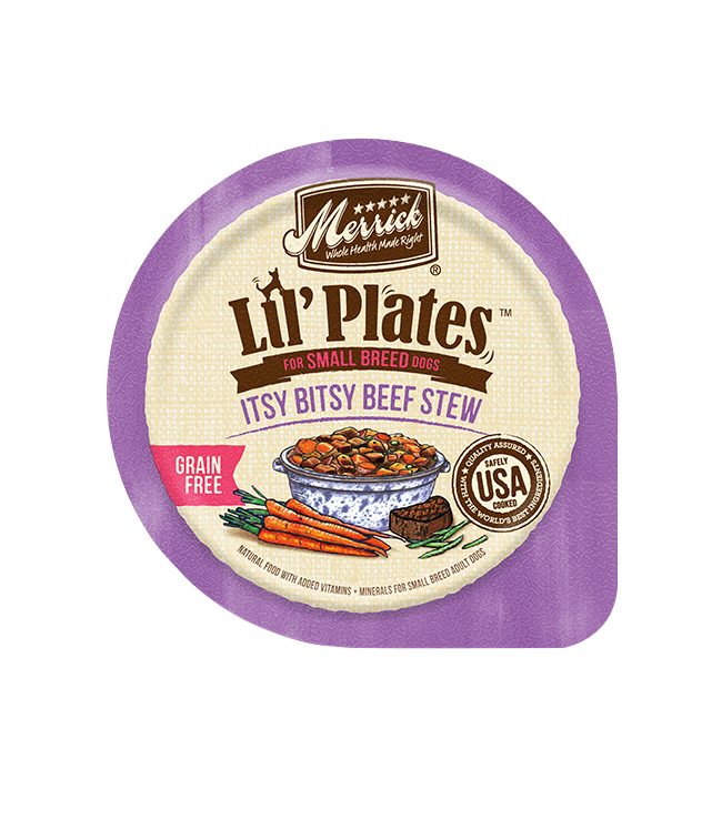 Merrick Lil' Plates Grain Free Itsy Bitsy Beef Stew Wet Dog Food (3.5oz) - Majestic Pet Kingdom