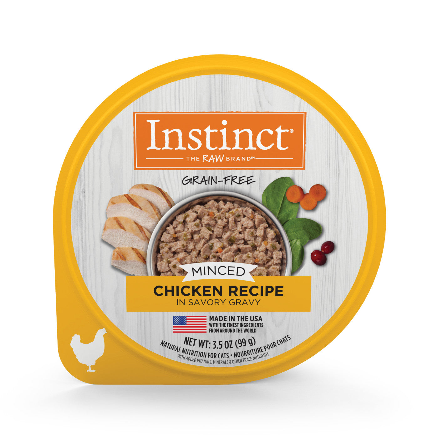 Instinct Minced Chicken Cat Food Cup (3.5oz) - Majestic Pet Kingdom