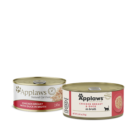 Applaws Chicken Breast and Duck in Broth Wet Cat Food (2.47oz) - Majestic Pet Kingdom