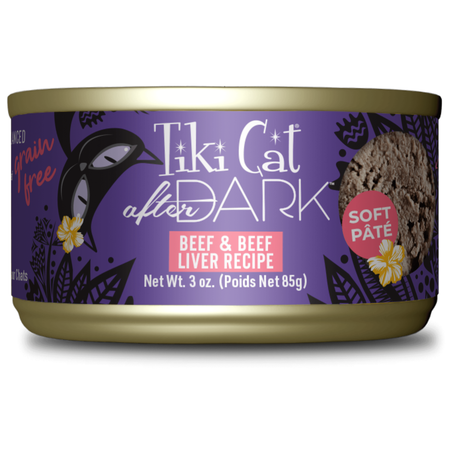 Tikicat Adult After Dark Beef and Beef Liver Soft Pate (3oz) - Majestic Pet Kingdom