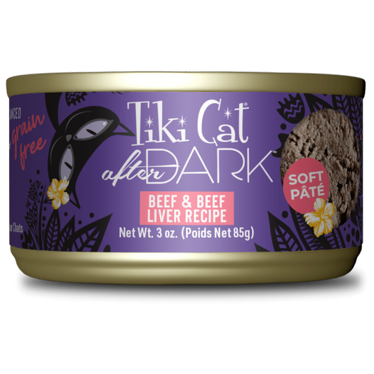 Tikicat Adult After Dark Beef and Beef Liver Soft Pate (3oz) - Majestic Pet Kingdom