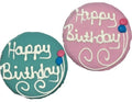 Preppy Puppy Happy Birthday Round Cookie