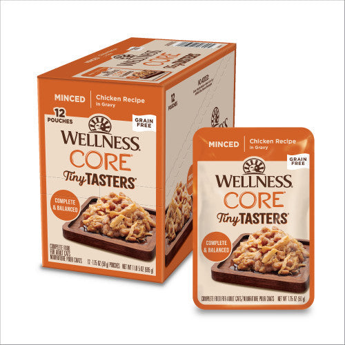 Wellness Core Adult Tiny Taster Minced Chicken Wet Cat Food (1.75oz) - Majestic Pet Kingdom