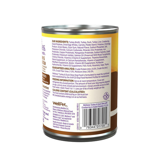 Wellness Adult Turkey and Duck Stew Wet Dog Food (12.5oz) - Majestic Pet Kingdom