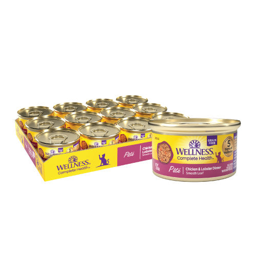 Wellness Complete Health Adult Chicken and Lobster Dinner Pate Wet Cat Food (3oz) - Majestic Pet Kingdom
