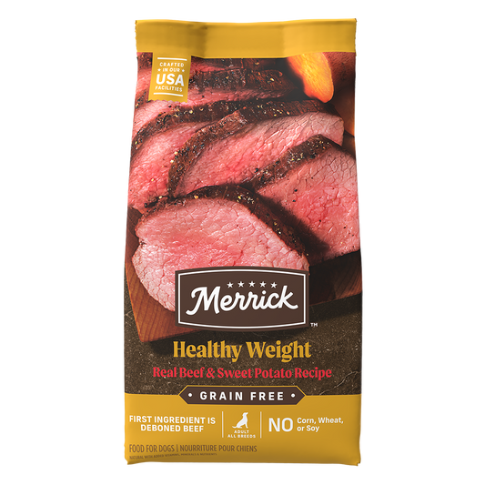 Merrick Grain Free Healthy Weight Adult Beef and Sweet Potato Dog Dry Food (22lb)