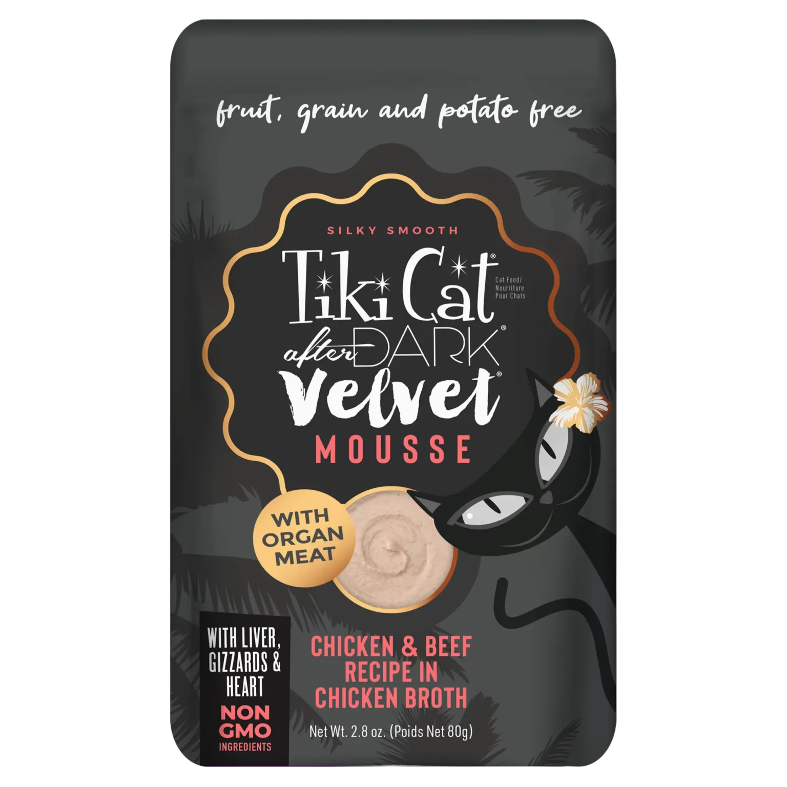Tikicat Adult After Dark Velvet Mousse Chicken and Beef (2.8oz) - Majestic Pet Kingdom