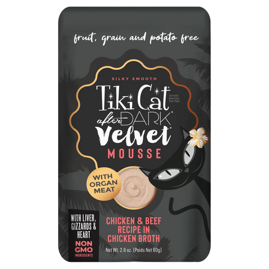 Tikicat Adult After Dark Velvet Mousse Chicken and Beef (2.8oz) - Majestic Pet Kingdom