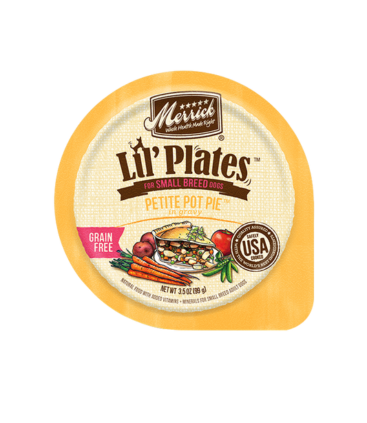 Merrick Lil' Plates Grain Free Petite Pot Pie Wet Dog Food (3.5oz) - Majestic Pet Kingdom