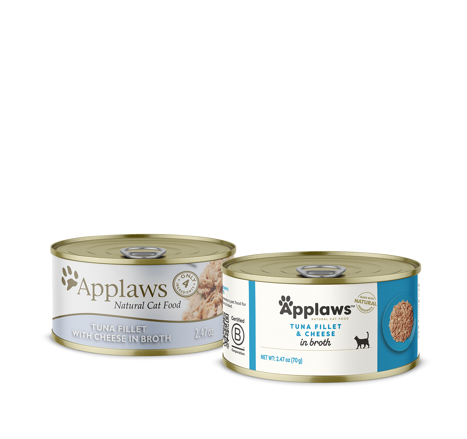 Applaws Adult Tuna Fillet and Cheese Wet Cat Food (2.47oz) - Majestic Pet Kingdom