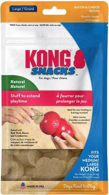 Dog Treats KONG Stuffing Snacks Bacon Cheese Biscuits 11oz Bag - Main Feature View | Majestic Pet Kingdom