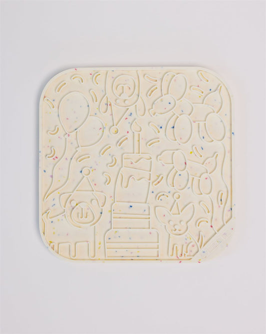Dog Lick Mat Birthday Pawty Enrichment Slow Feeder Plate