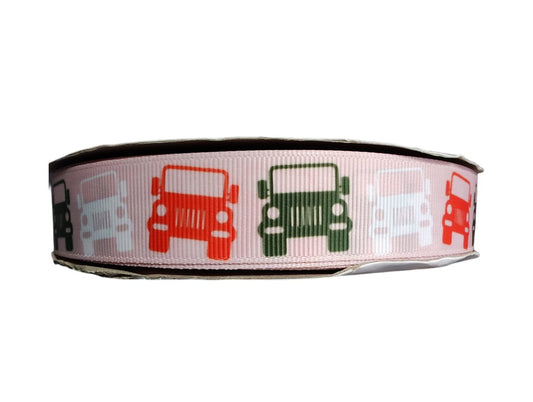 Dog Collar Off-Road Jeep Pattern Heavy Duty Nylon Pet Strap