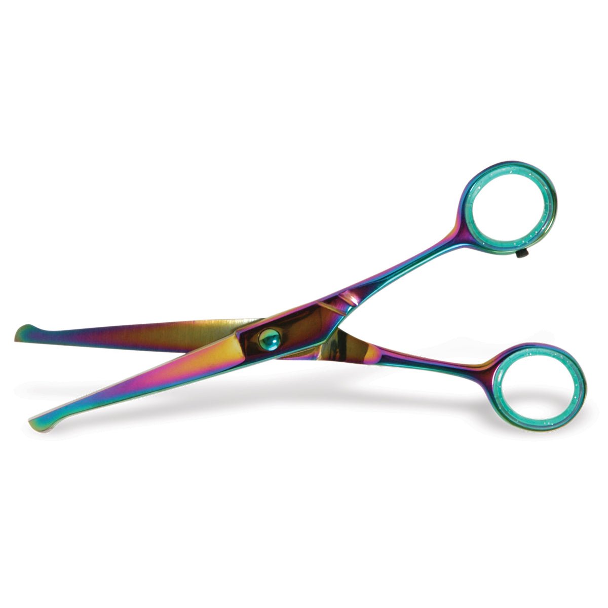 Dog Grooming Shears Safety Ball-Tip Curved Stainless 6.5in - Detail Angle 2 | Majestic Pet Kingdom