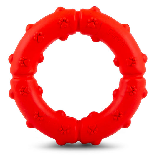 Jeffers Paw Ring Tugger Natural Rubber Dog Dental Chew & Fetch Toy | Majestic Pet Kingdom™