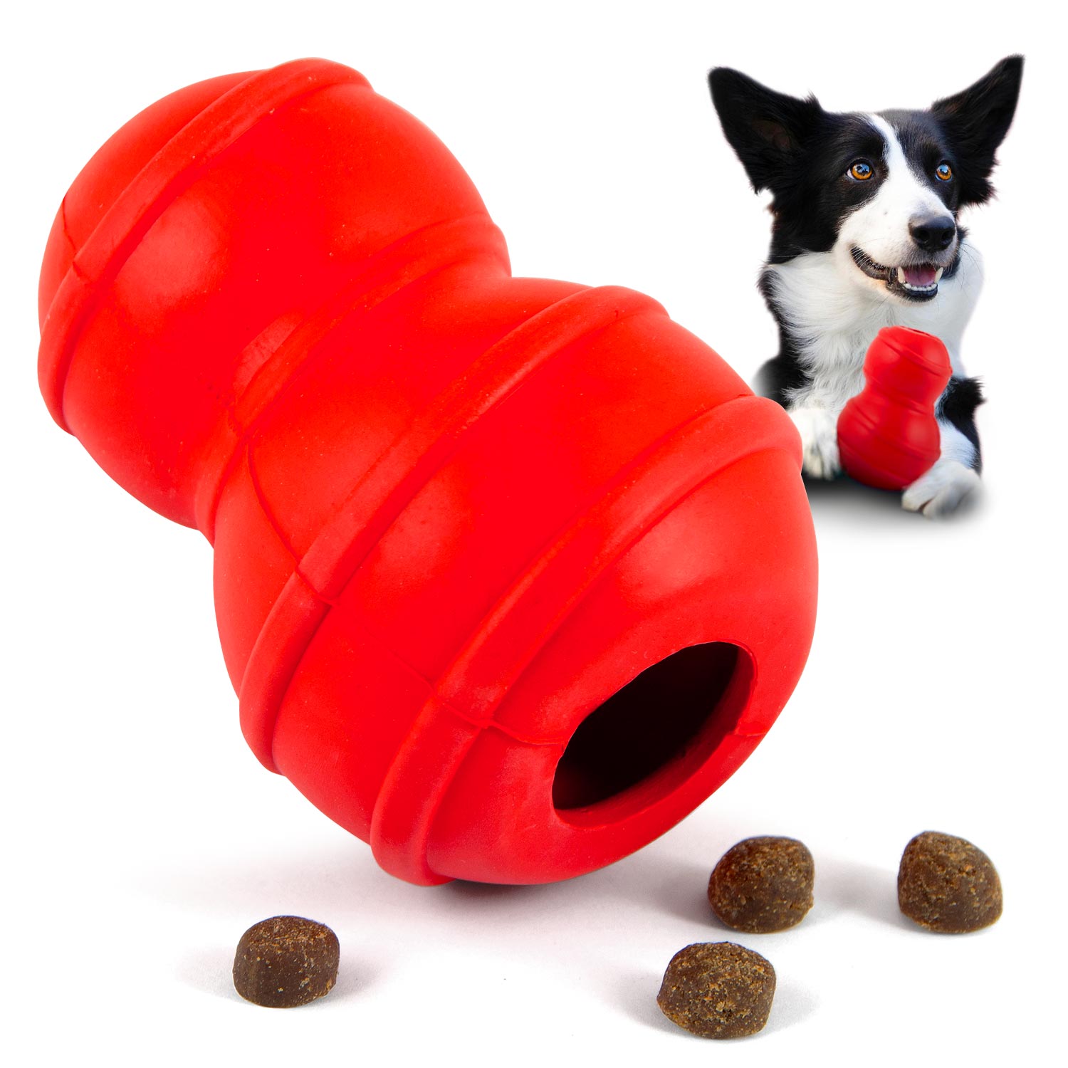 Jeffers Red Classic Stuffable Fetch & Chew Natural Rubber Treat | Majestic Pet Kingdom™
