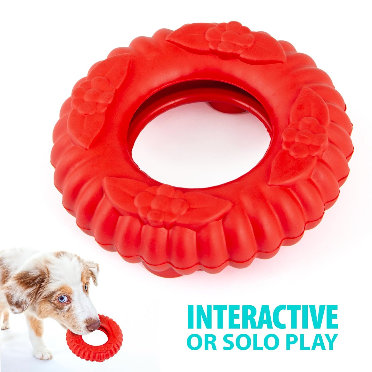 Jeffers Red Virgo Tugger Natural Rubber Dog Dental Chew Toy for | Majestic Pet Kingdom™