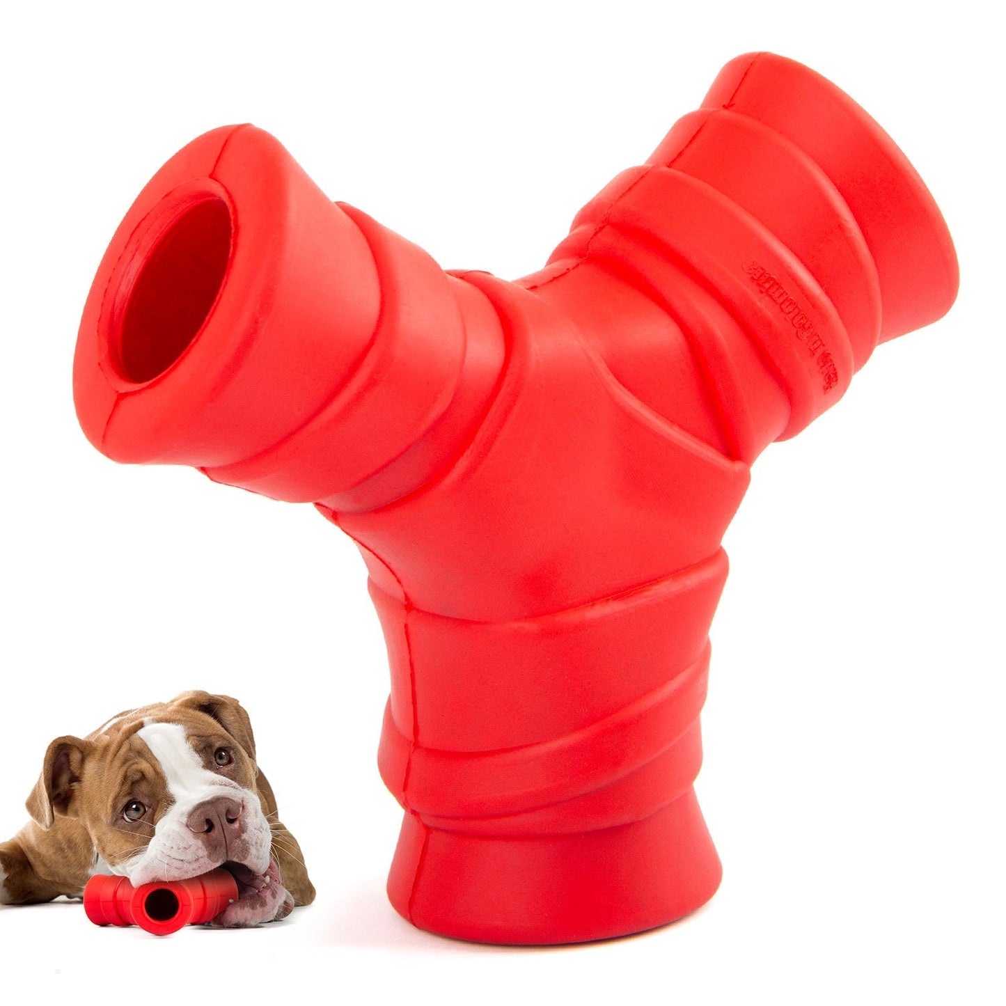 Jeffers Red "Y" Natural Rubber Dental Dog Chew Toy for Medium Chewers | Majestic Pet Kingdom™
