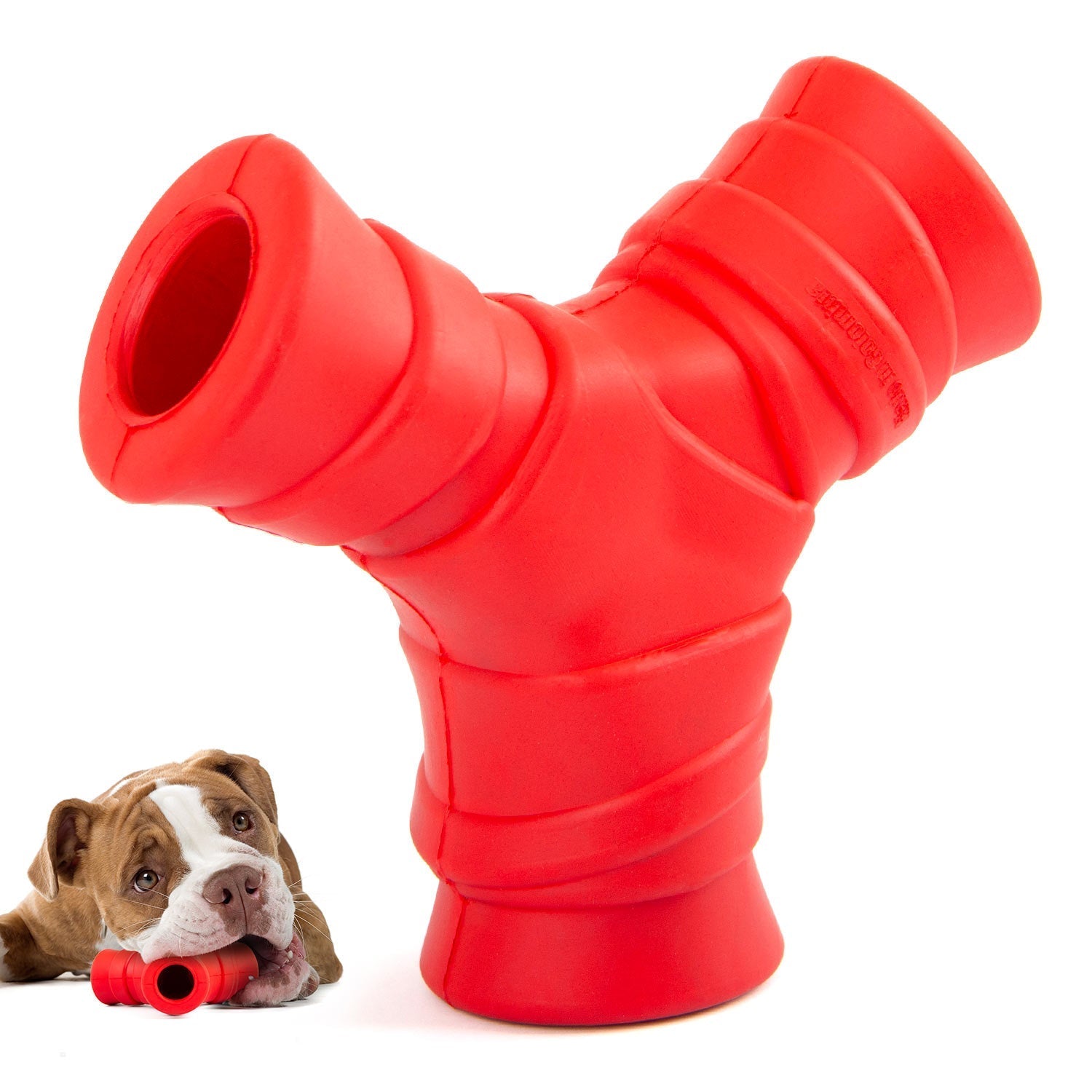 Jeffers Red "Y" Natural Rubber Dental Dog Chew Toy for Medium Chewers | Majestic Pet Kingdom™