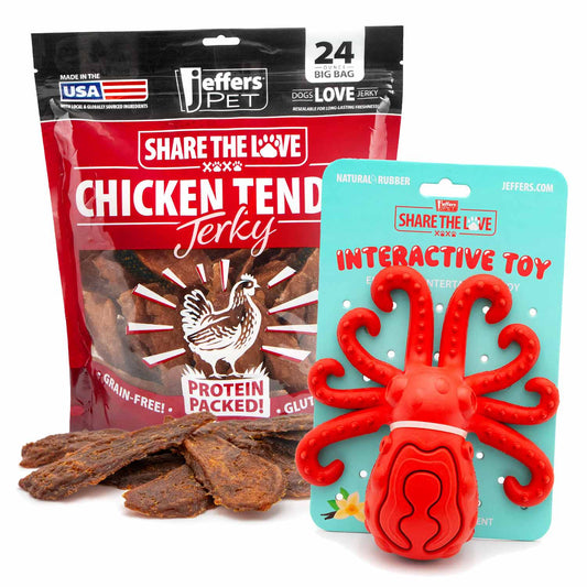 Jeffers Stuffable Dog Chew Toys with Chicken Breast Jerky Treats Kit | Majestic Pet Kingdom™