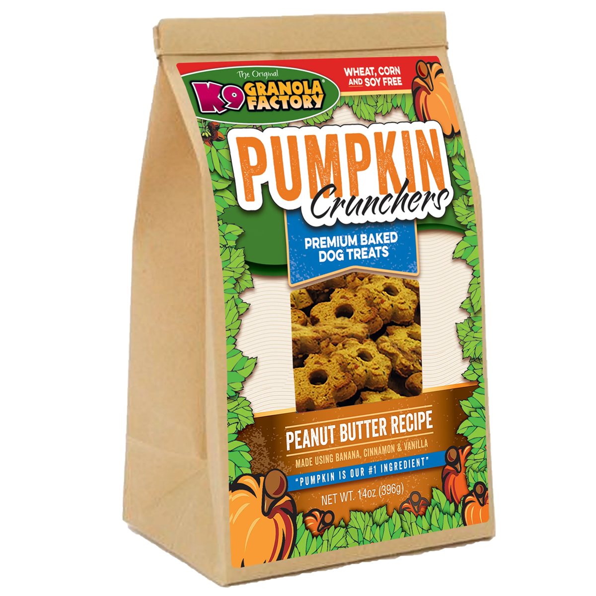 Dog Treats K9 Granola Factory Peanut Butter Cup Bakes 12oz